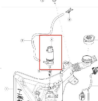 테슬라 모델 3/Y 워셔 펌프 1607953-00-A 12V DC 1.2-1.5 L/min