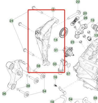 테슬라 모델 3/Y 앞 왼쪽 마운트 어셈블리 35x15x15cm 알루미늄 합금