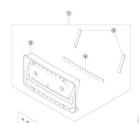테슬라 모델 X 전면 면허판 브래킷 CN-Spec 52x17x5cm 검은 ABS